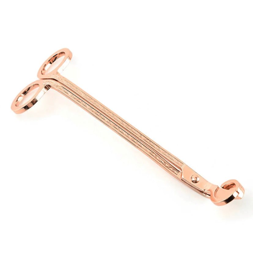 Rose-gold (Copper) wick trimmer 8" length